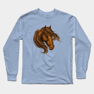 Horse Head - Chestnut Long Sleeve T-Shirt